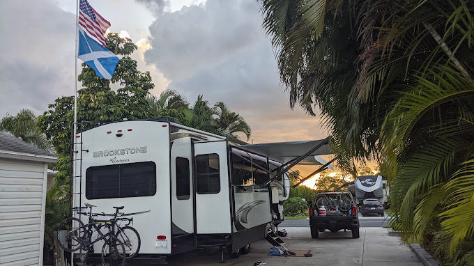 an rv parked in crystal rv resort