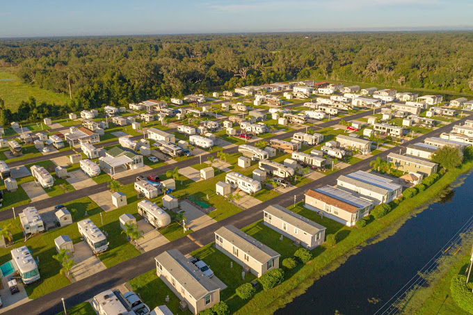 blueberry hill rv resort community ariel view