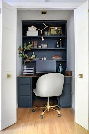 tiny workspace with neat shelves